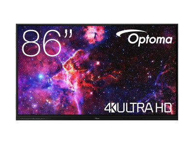 Optoma : 3863RK 86IN 3840X2160 5000:1 6MS 20W HDMI 2.0 1 X VGA 8GB 64G