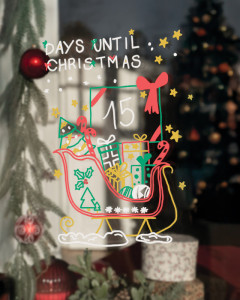 uni-ball Marqueur craie Chalk marker, coffret Noël TRADI