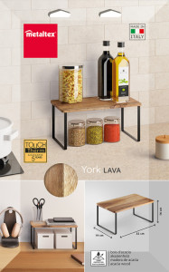 metaltex Étagère à épices York LAVA, 1 niveau