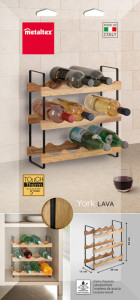 metaltex Porte-bouteilles York LAVA, 3 niveaux