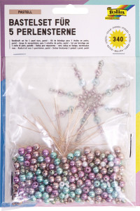 folia Kit d'étoiles en perles, 340 pièces, bleu/argent/blanc