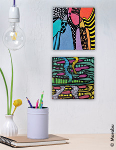 Marabu Acrylfarbe Acryl Color Squeegee Art Set Power