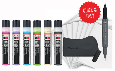 Marabu Acrylfarbe Acryl Color Squeegee Art Set Power