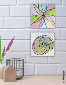 Marabu Acrylfarbe Acryl Color Squeegee Art Set Pastel