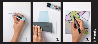 Marabu Acrylfarbe Acryl Color Squeegee Art Set Pastel