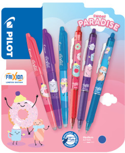 PILOT Stylo roller FRIXION BALL 07 Fancy Winter,blister de 6