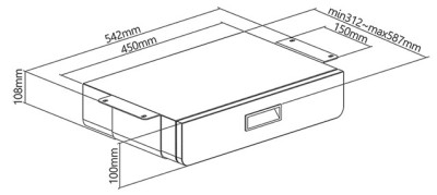 LogiLink Unterbau-Schreibtischschublade, schwarz