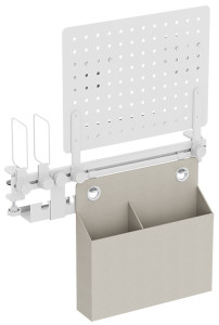 LogiLink Lochplatten-Büroschienenorganizer, weiß