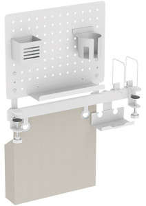 LogiLink Lochplatten-Büroschienenorganizer, weiß