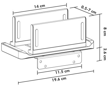 LogiLink Multifunktionale Halterung für Mini-PCs, schwarz