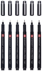 ROYAL TALENS Pigment Fineliner Complete, schwarz, 6er Set