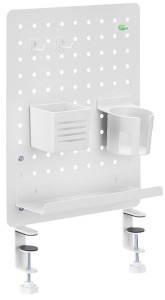 LogiLink Organiseur de bureau avec panneau perforé, blanc