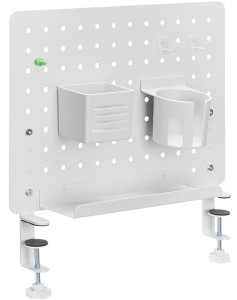 LogiLink Organiseur de bureau avec panneau perforé, blanc