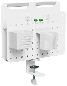 LogiLink Organiseur de bureau avec panneau perforé, blanc