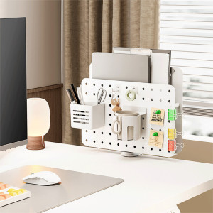 LogiLink Organiseur de bureau avec panneau perforé, blanc