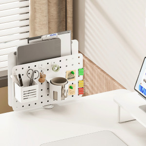 LogiLink Organiseur de bureau avec panneau perforé, blanc