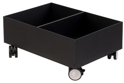 PAPERFLOW Rollsockel für 1 Wertstoffsammelbox, schwarz