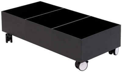 PAPERFLOW Rollsockel für 2 Wertstoffsammelboxen, schwarz