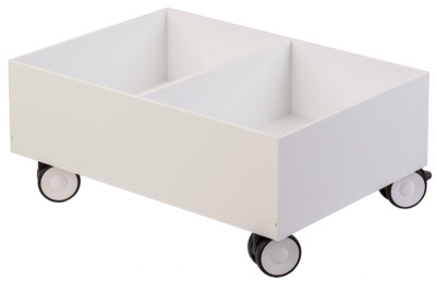 PAPERFLOW Rollsockel für 2 Wertstoffsammelboxen, weiß