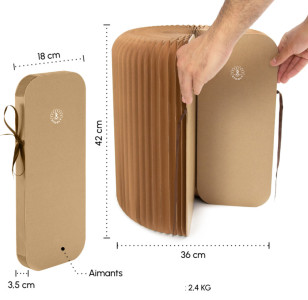 PAPERFLOW Faltbarer Hocker Flexistool, Höhe 420 mm, braun