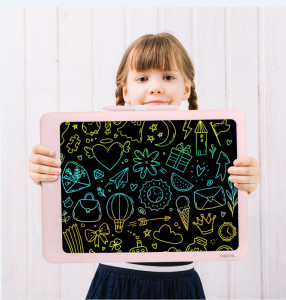 LogiLink Ardoise LCD pour enfants, 14 pouces, rose