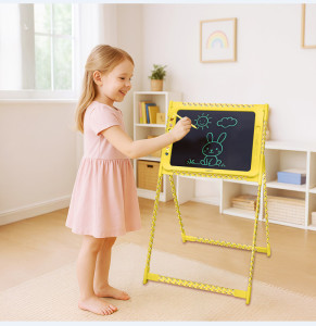 LogiLink Ardoise LCD pour enfants, 19 pouces, jaune