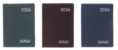 herlitz Taschenkalender Metallic 2026, A7, farbig sortiert