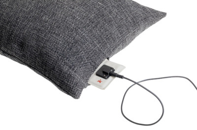 Montandor Coussin chauffant à infrarouge, gris foncé