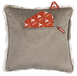 Montandor Coussin chauffant avec Heat Pad, peluche, taupe