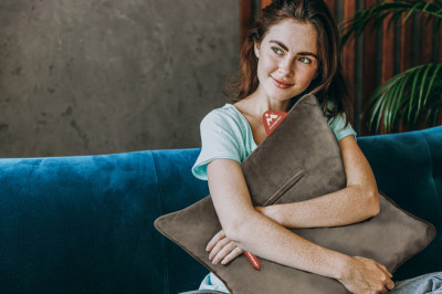 Montandor Coussin chauffant avec Heat Pad velours, champagne