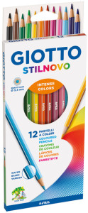 GIOTTO Crayon de couleur STILNOVO, étui carton de 24