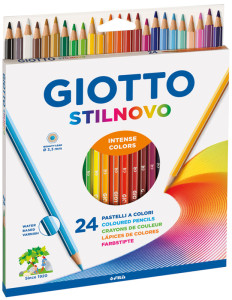 GIOTTO Crayon de couleur STILNOVO, étui carton de 24