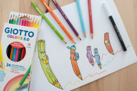 GIOTTO Crayon de couleur COLOR 3.0, étui carton de 12
