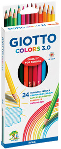 GIOTTO Crayon de couleur COLOR 3.0, étui carton de 12
