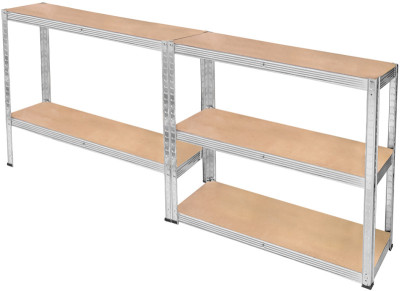 BRÜDER MANNESMANN Schwerlastregal, mit 5 Böden, 2er Pack