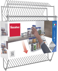 metaltex Étagère à épices Up&Down, 3 niveaux, argent