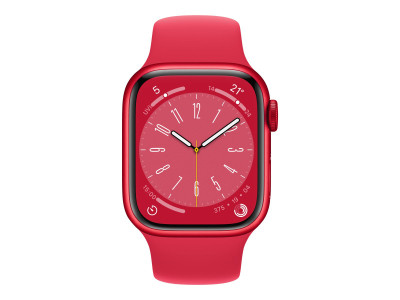 Apple : APPLE WATCH SERIES 8 GPS 45M (PROD)RED ALU CASE SPORT BAND R (ios)
