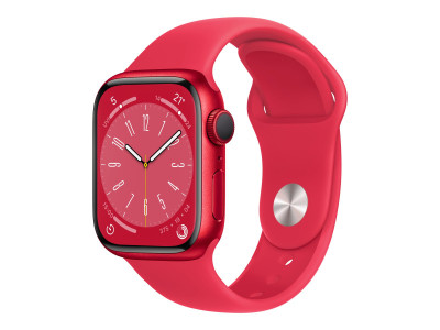 Apple : APPLE WATCH SERIES 8 GPS 45M (PROD)RED ALU CASE SPORT BAND R (ios)