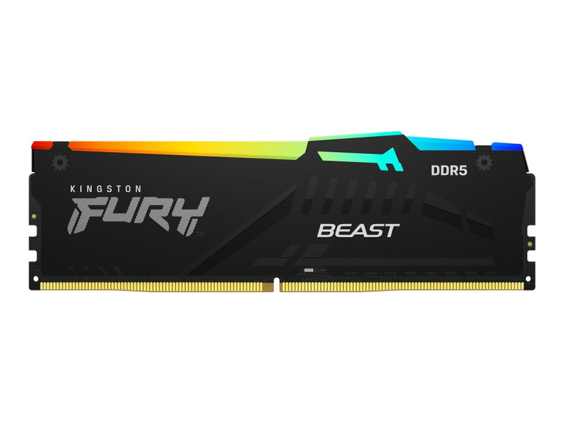 Kingston : 128GB DDR5 5600MT/S CL36 DIMM (kit OF 2) FURY BEAST RGB