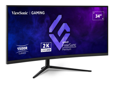 Viewsonic : 34IN CV VA QHD 180HZ/250CD/ 2HDMI/2DP/HP/HAS