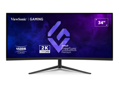 Viewsonic : 34IN CV VA QHD 180HZ/250CD/ 2HDMI/2DP/HP/HAS