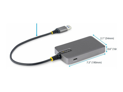 Startech : HUB USB-A 4 PORTS 5 GBPS ALI MENT PAR BUS HUB PORTABLE