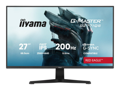 Iiyama : 27IN IPS QHD 200HZ/350CD/ 2HDMI/DP/HP