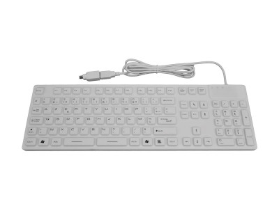 MCL Samar : MCL WATERPROOF IP68 WIRED KEYBOARD WHITE