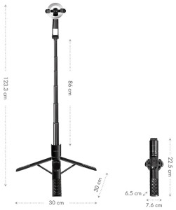 LogiLink BT 5.0 Magnetischer Selfie-Stick, bluetoothfähig