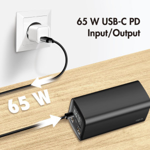 LogiLink Powerbank mit Display, 20.000 mAh, schwarz