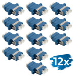 LogiLink LWL Kupplung-Set, 2x LC-Duplex, OS2, blau