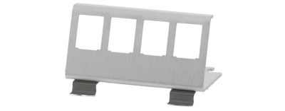 LogiLink Support de fixation pour 4 modules Keystone, inox