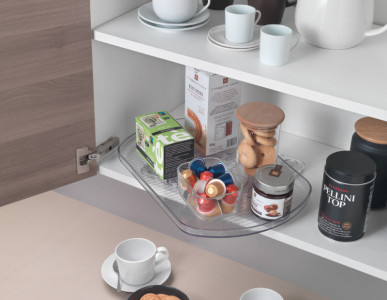 metaltex Plateau tournant Loop, plastique, transparent