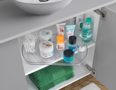 metaltex Plateau tournant Loop, plastique, transparent